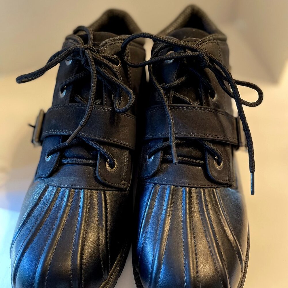 NEW Vgt Lugz Avalanche Strap Mens Black Leather Lace Up Casual Dress Boots S 9.5